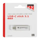 USB stick 3.1 Quantore USB-C 16GB zilver