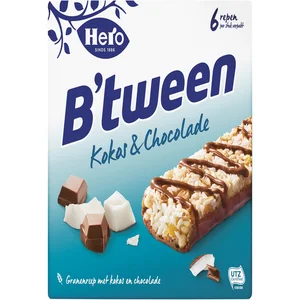 Tussendoortje Hero B'tween kokos chocolade 6pack r