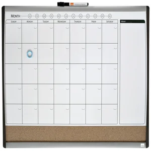 Whiteboard Nobo magnetische planner met prikbord v