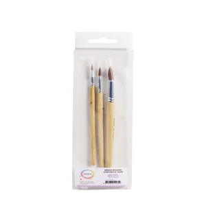 Penseel Qrea synthetisch haar set à 3 breedtes