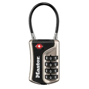 Hangslot Masterlock 4-cijfer combinatie TSA flexib