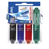 Rollerpen PILOT friXion clicker medium basis assorti Set2Go à 4 stuks