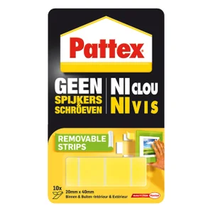 Supermontagestrip Pattex 2kg verwijderbaar 10 stuk