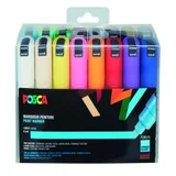 Paintmarker Uni POSCA PC8K breed schuin assorti set à 16 stuks