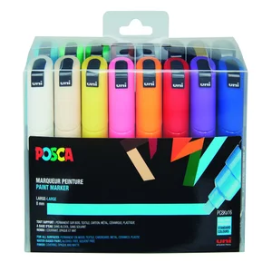 Paintmarker Uni POSCA PC8K breed schuin assorti se