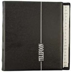 Telefoonalbum Kangaro 215x130mm A-Z 4-rings zwart