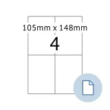 Etiket HERMA 8404 A4 EXPR 500 105x148mm wit 2000 stuks