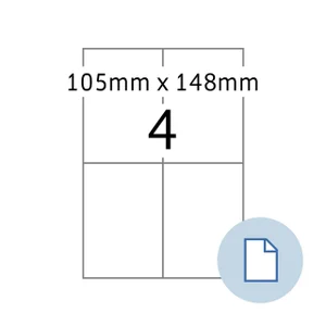 Etiket HERMA 8404 A4 EXPR 500 105x148mm wit 2000 s