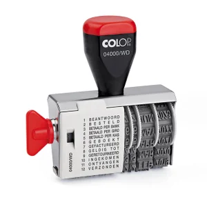 Woord-datumstempel Colop 04000/WD 12 teksten