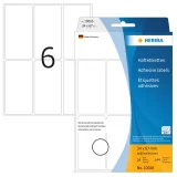 Etiket HERMA 10616 34x67mm verwijderbaar wit 144 stuks
