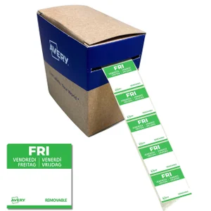 Etiket Avery HACCP vrijdag-groen 25x25mm 1000 stuk