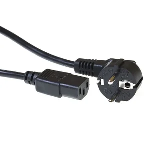 Kabel ACT Netsnoer CEE 7/7 male - C13 zwart 3 mete