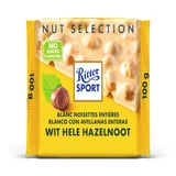 Chocolade Ritter Sport wit-hele hazelnoot 100gr