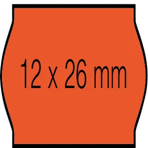 Prijsetiket 12x26mm Sato Samark permanent fluor ro