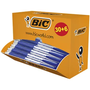 Balpen Bic Atlantis classic grip clic M blauw valu