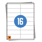 DULA Etiketten A4 16 stickers per vel 105x35mm 100 vel