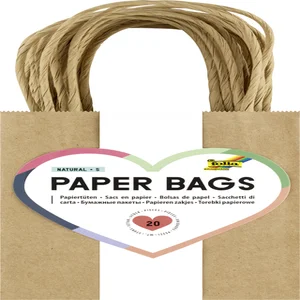 Tas met handvat Folia kraftpapier 125gr 12x15x5.5c