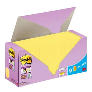 Memoblok 3M Post-it 654-SSCY Super Sticky 76x76mm