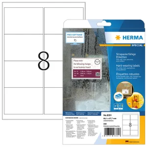 Etiket HERMA 8331 99.1x67.7mm weerbestendig wit 20