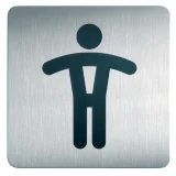 Infobord pictogram Durable 4954 vierkant wc heren 150mm