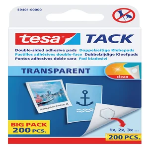Kleefpads tesa® TACK dubbelzijdig transparant 200