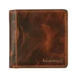 Portemonee Maverick The Original met kleingeldvak RFID leer bruin