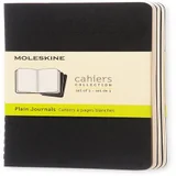 Schrift Moleskine 90x140mm blanco 240 pagina's 70gr zwart set à 3 stuks