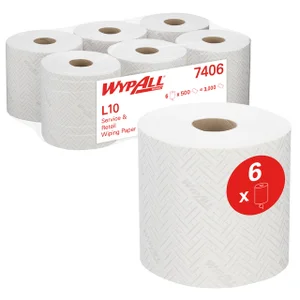 Poetspapier WypAll L10 GeneralClean 1-laags 500 ve