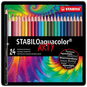 Kleurpotloden STABILO 1624 aquacolor assorti blik