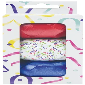 Krullint set à 3 kleuren rood, blauw en wit met ha