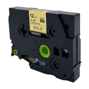 DULA - Brother TZe-831 label tape - zwart op goud 12mm x 8 m