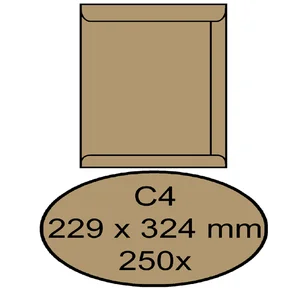 Envelop Quantore akte C4 229x324mm bruinkraft 250