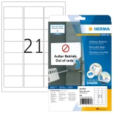 Etiket HERMA 5074 63.5x38.1mm verwijderbaar wit 525 stuks