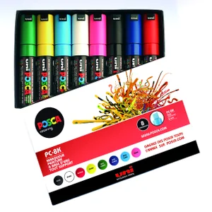 Paintmarker Uni POSCA PC8K breed schuin assorti se