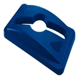 Deksel Rubbermaid Slim Jim Vented inwerpopening voor gemengde recycling blauw