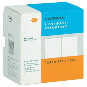 Frankeeretiket HERMA 4328 dubbel 130x40mm 500 stuk