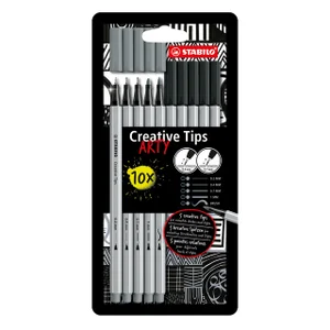 Creative Tips STABILO Arty assorti tips zwart en g