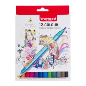 Duotip Bruynzeel Expression fineliner en brushpen