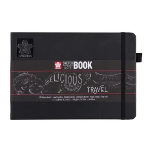 Schetsboek Sakura 80 zwarte vellen 140gr 210x148mm
