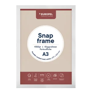 Kliklijst Europel A3 25mm mat wit