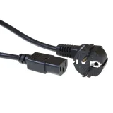 Kabel ACT STROOM C13 recht - CEE7/7 zwart 2.0 meter