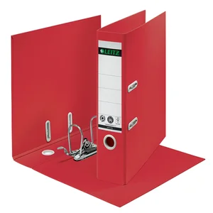 Ordner Leitz Recycle 180° 80mm karton A4 rood