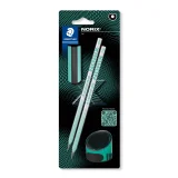 Potlood Staedtler Norix HB blister à 2 stuks zwart-groen