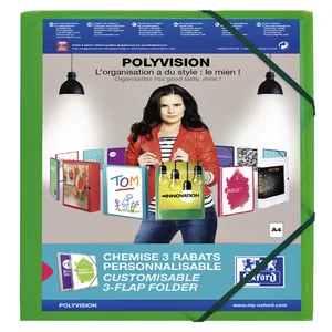 Elastomap Oxford Polyvision A4 met insteektas 3 kl
