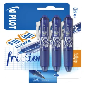 Rollerpen PILOT friXion clicker medium blauw blist