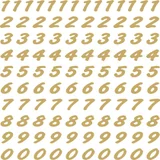 Etiket HERMA 4151 8mm getallen 0-9 goud op transparant 200 stuks