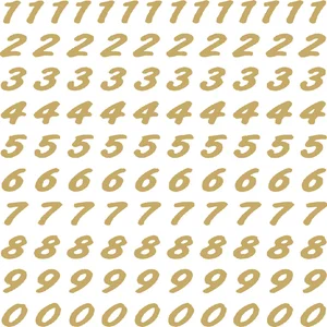 Etiket HERMA 4151 8mm getallen 0-9 goud op transpa