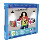 Presentatieringband Oxford Polyvision A4 4-rings O-mech 20mm blauw