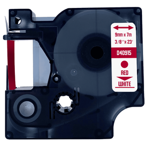 DULA - Dymo D1 40915 / S0720700 Rood op wit 9mm x 7m