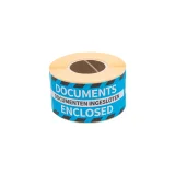 Waarschuwingsetiket Rillprint documents enclosed 46x125mm blauw 250 stuks